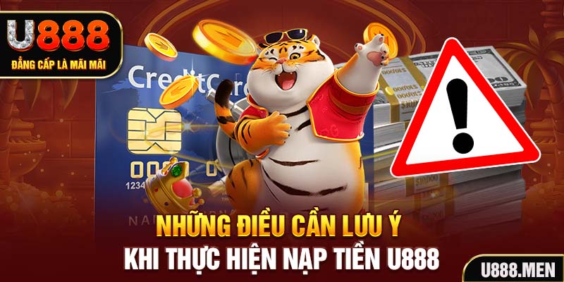 Những điều cần lưu ý khi thực hiện nạp tiền U888